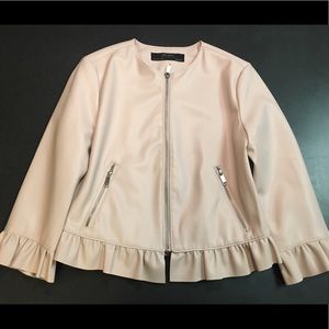 Zara Basic Outerwear Light Mauve Jacket